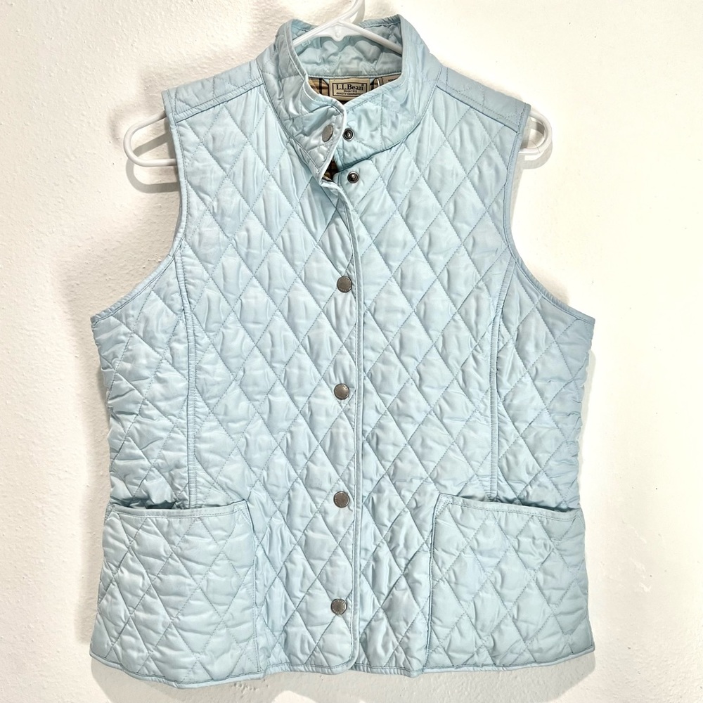L. L. Bean Women’s Quilt Vest Light Blue Size Medium